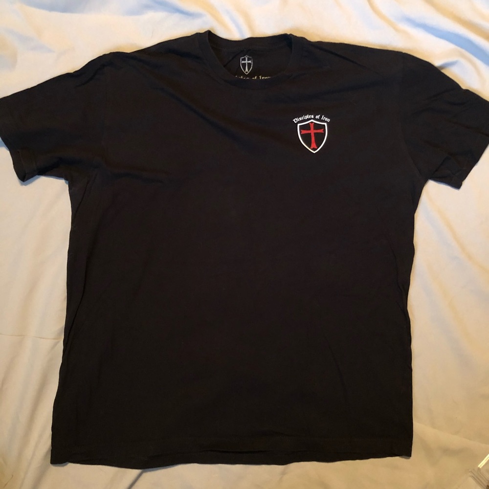 Disciples of Iron Tee. Men’s XL, black.